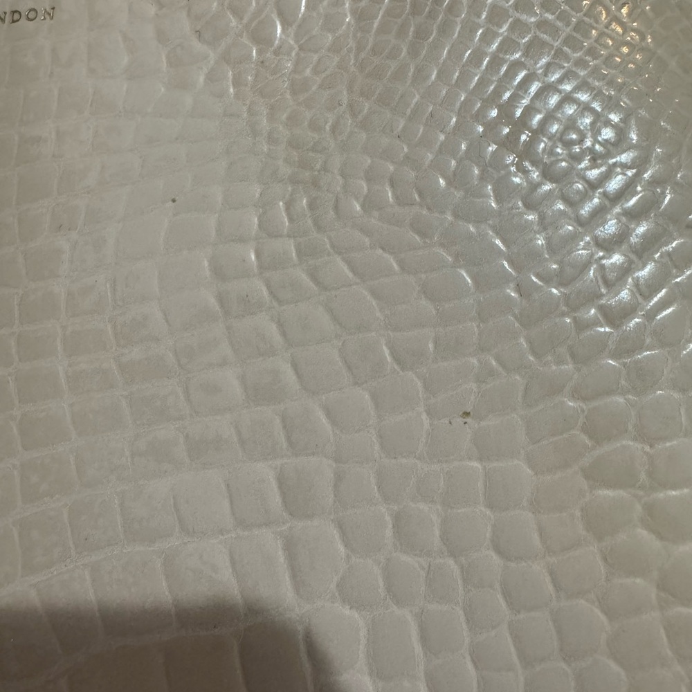Aspinal of London Beige Crocodile Embossed Pouch - Picture 6 of 10